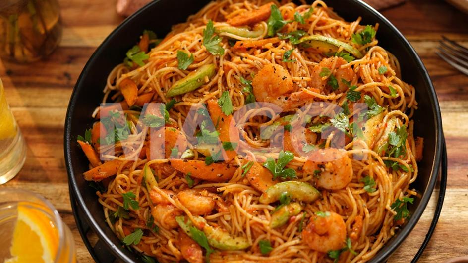 Spaghetti aux crevettes