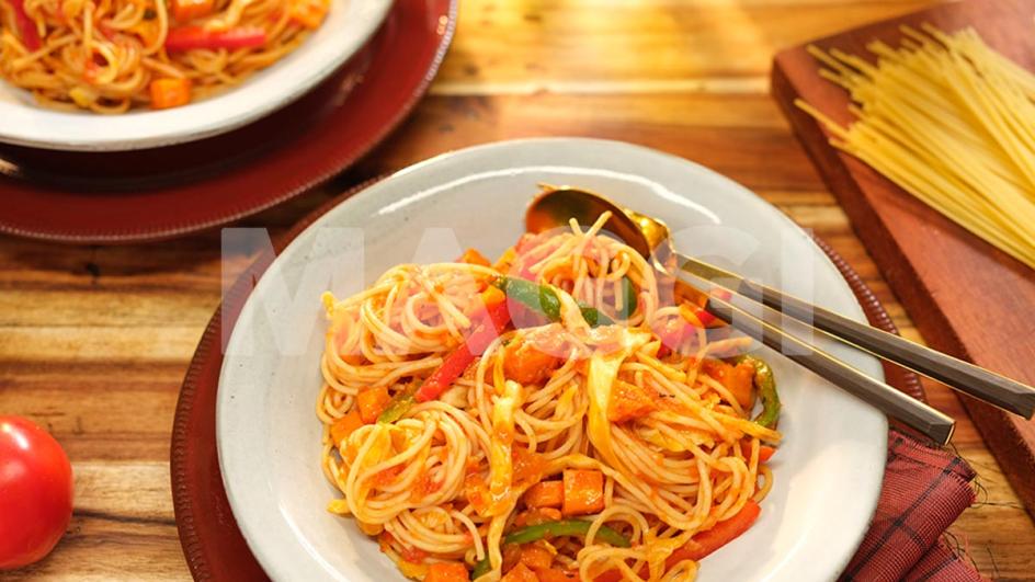 Spaghetti aux légumes