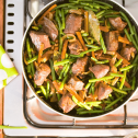 CŒUR DE BŒUF SAUTÉ AUX HARICOTS VERTS