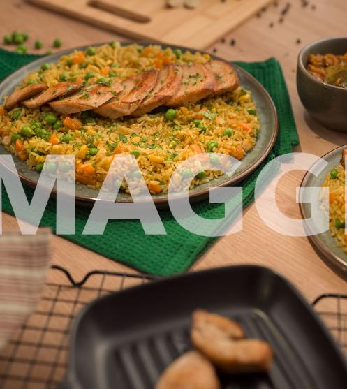 Riz au poulet et petit légumes