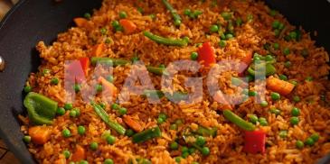 Riz au gras aux petits pois